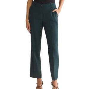Rebecca Taylor Cigarette Pants Emerald Green 6‎ Slim Fit Ankle Crop